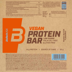 Barre protéinée vegan 50 g - BioTechUSA - Le Sport Discount pas cher