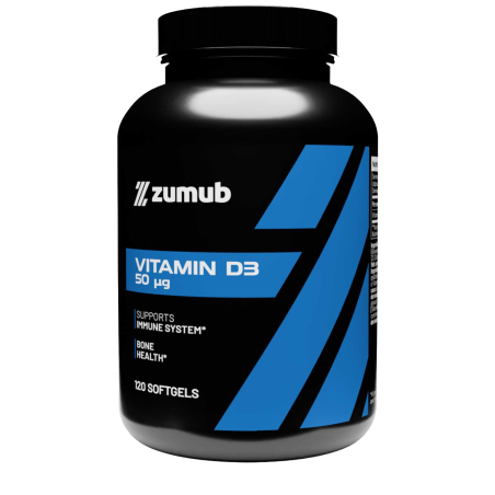 Vitamines D-3 50µg 120 Gélules - Zumub - Le Sport Discount pas cher