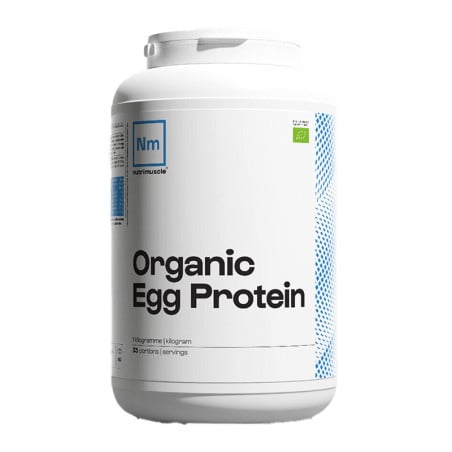 Protéine d'œuf en poudre Bio 1 kg - Nutrimuscle - Le Sport Discount pas cher