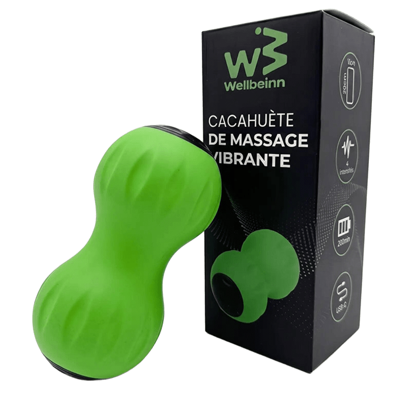 Rouleau de massage vibrant Rollinn Peanut - Wellbeinn