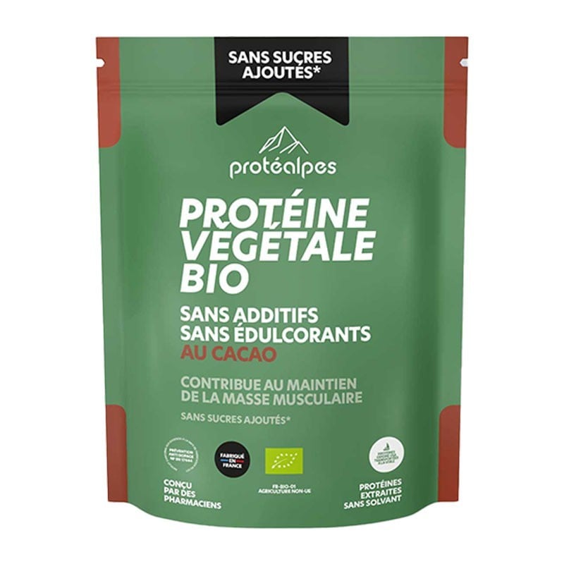 Protéine végétale BIO Sans Sucres Ajoutés 540 g - Protéalpes - Le Sport Discount pas cher