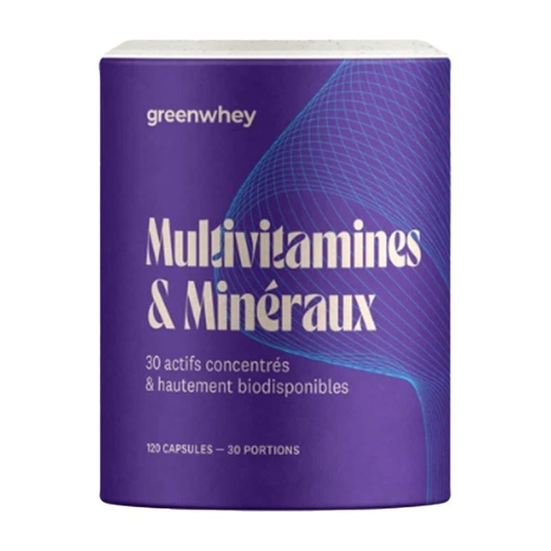 Multivitamines et Minéraux 120 gélules - Greenwhey - Le Sport Discount pas cher