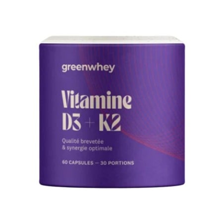 Vitamines D3 + K2-MK7 60 capsules - Greenwhey - Le Sport Discount pas cher