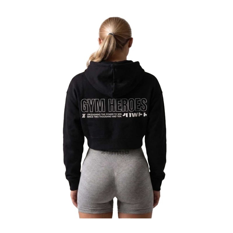 Sweat à capuche GYM HEROES Crop - Zumub - Le Sport Discount pas cher
