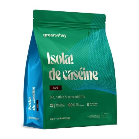 Isolat de Caséine Micellaire Native Bio 900 g - Greenwhey - Le Sport Discount pas cher