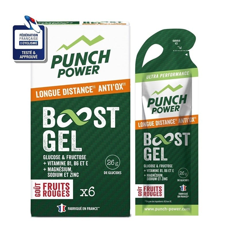 Boost Gel Longue Distance Antiox Fruits Rouges - Punch Power - Le Sport Discount pas cher