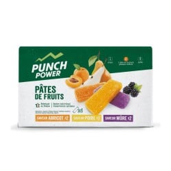 Pâtes de fruits énergétiques Multifruits - Pack 12 x 6 - Punch Power - Le Sport Discount pas cher
