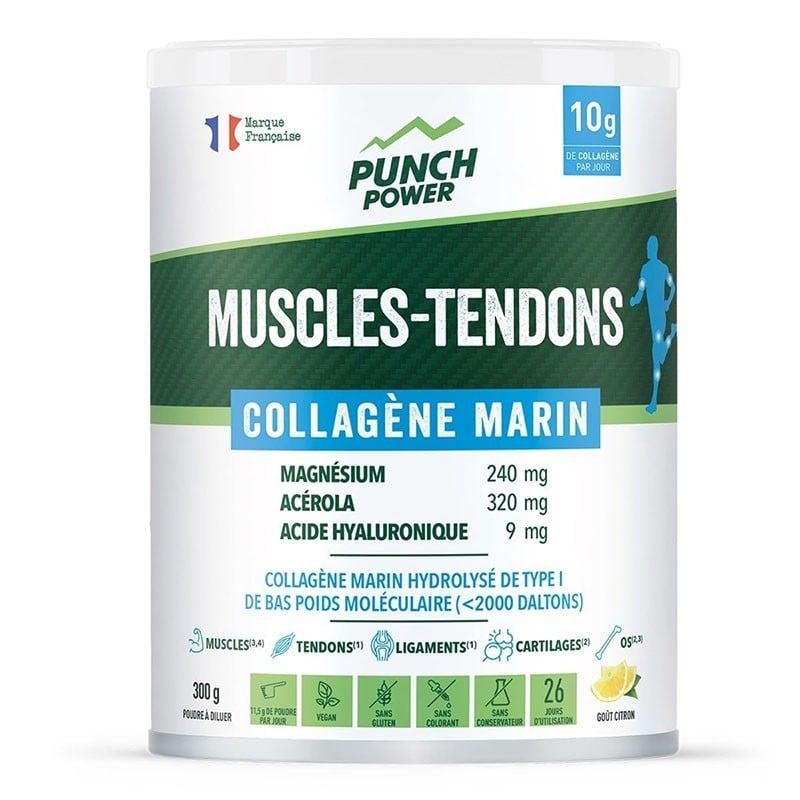 Muscles Tendons Collagène Marin 300 g Citron - Punch Power - Le Sport Discount pas cher