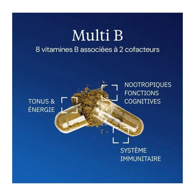 Complexe vitamines B 60 gélules - Dynveo - Le Sport Discount pas cher
