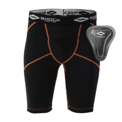 Short de compression avec protège-pelvis intégré - Shock Doctor - Le Sport Discount pas cher