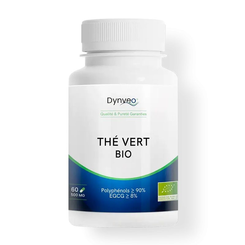 Thé vert Bio 500 mg 60 gélules - Dynveo - Le Sport Discount pas cher