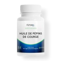 Huile de pépins de courge Bio 60 capsules - Dynveo - Le Sport Discount pas cher