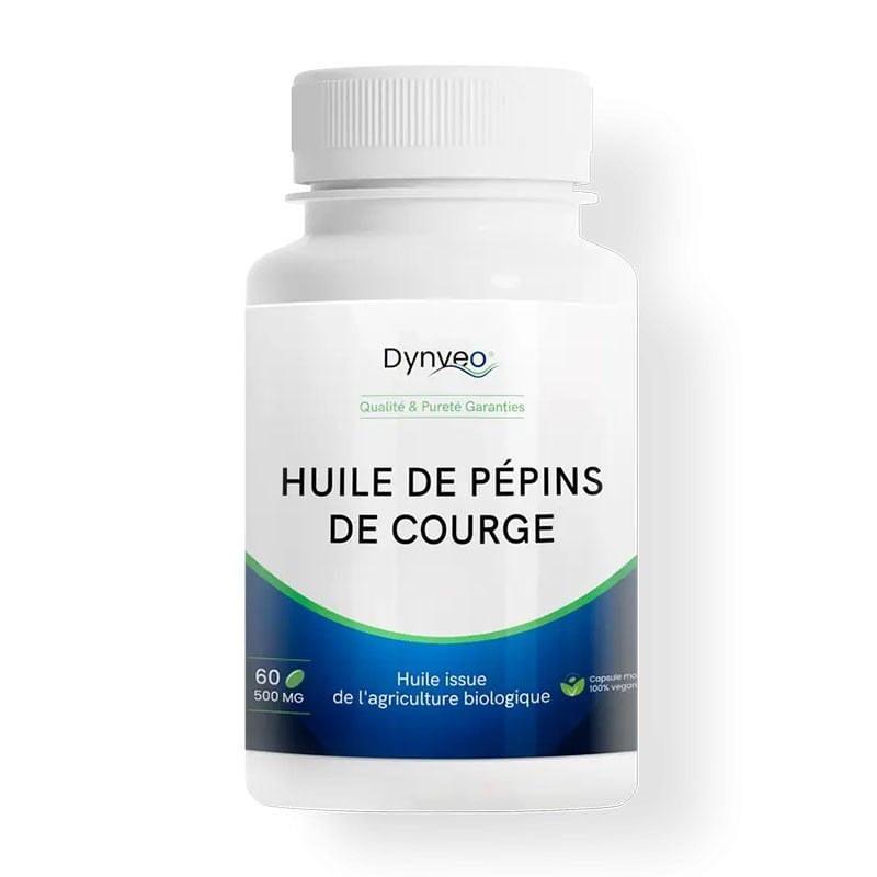 Huile de pépins de courge Bio 60 capsules - Dynveo - Le Sport Discount pas cher