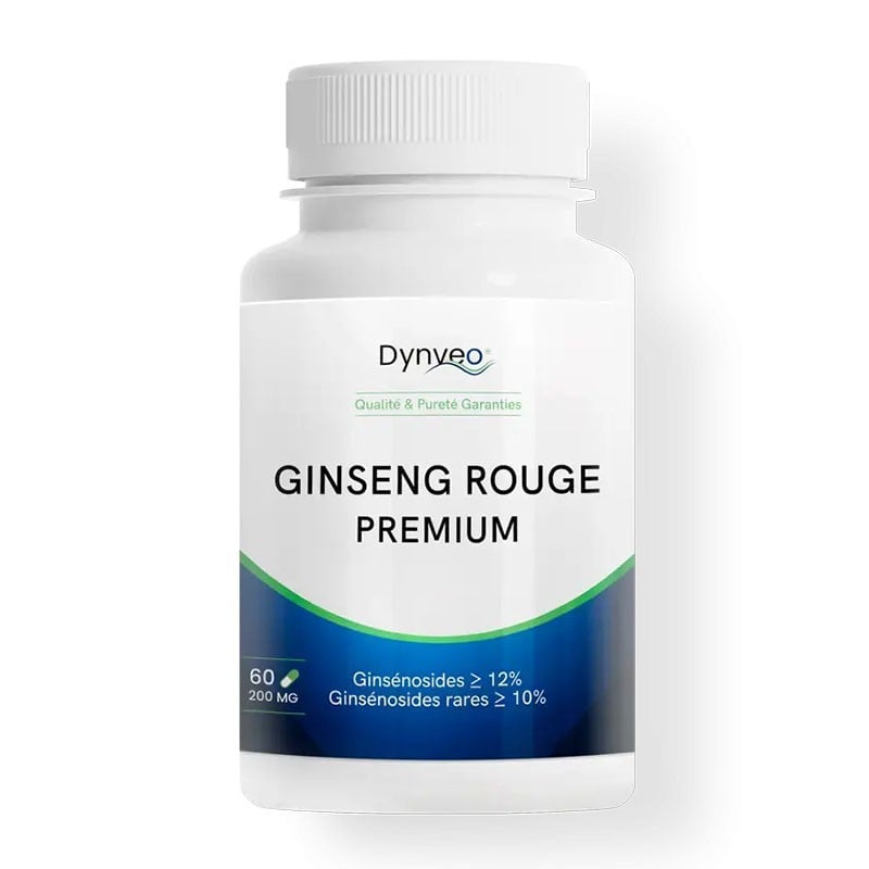 Ginseng rouge premium 200 mg 60 gélules - Dynveo - Le Sport Discount pas cher