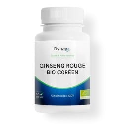 Ginseng rouge Bio coréen 200 mg 60 gélules - Dynveo - Le Sport Discount pas cher