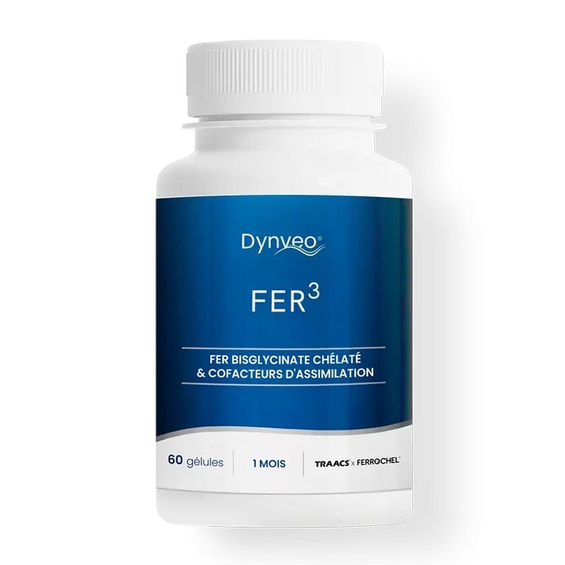 Complexe Fer et Vitamine C Fer3 60 gélules - Dynveo - Le Sport Discount pas cher