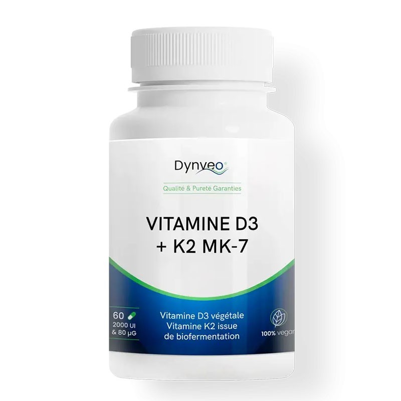 Vitamines D3 + K2 MK-7 60 gélules - Dynveo - Le Sport Discount pas cher