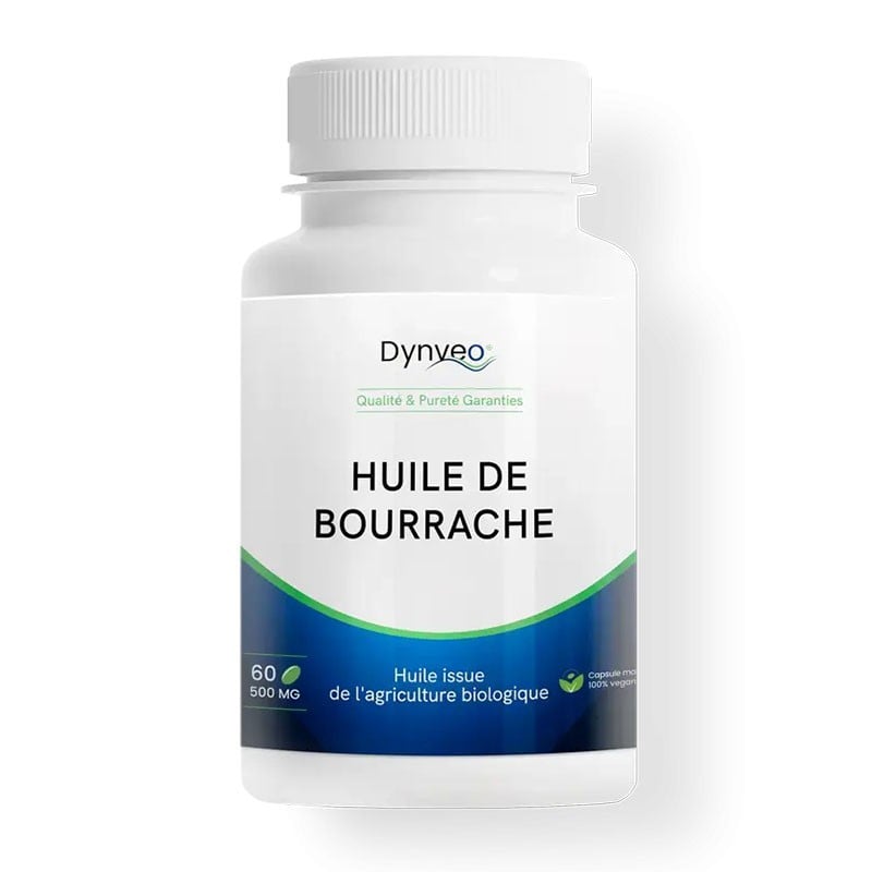 Huile de bourrache Bio 20 % GLA 60 capsules - Dynveo - Le Sport Discount pas cher