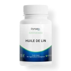 Huile de lin Bio 500 mg 60 capsules - Dynveo - Le Sport Discount pas cher