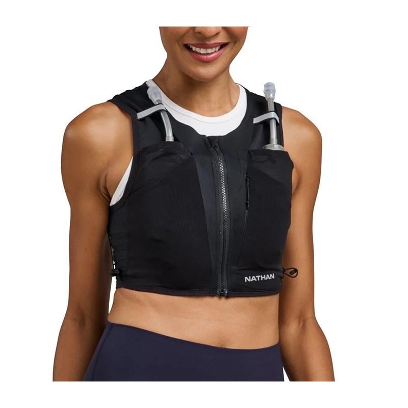 Gilet d’hydratation running femme 1 L + 2 flasques souples 500 mL AeroZip - Nathan - Le Sport Discount pas cher