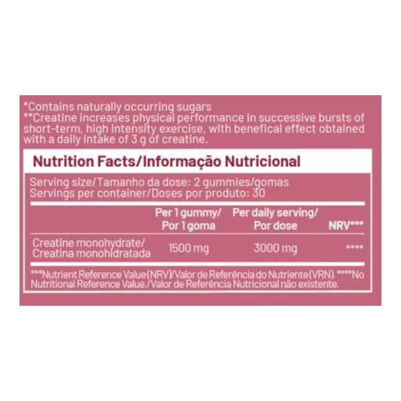 Créatine Monohydrate 60 Gummies - Zumub - Le Sport Discount pas cher
